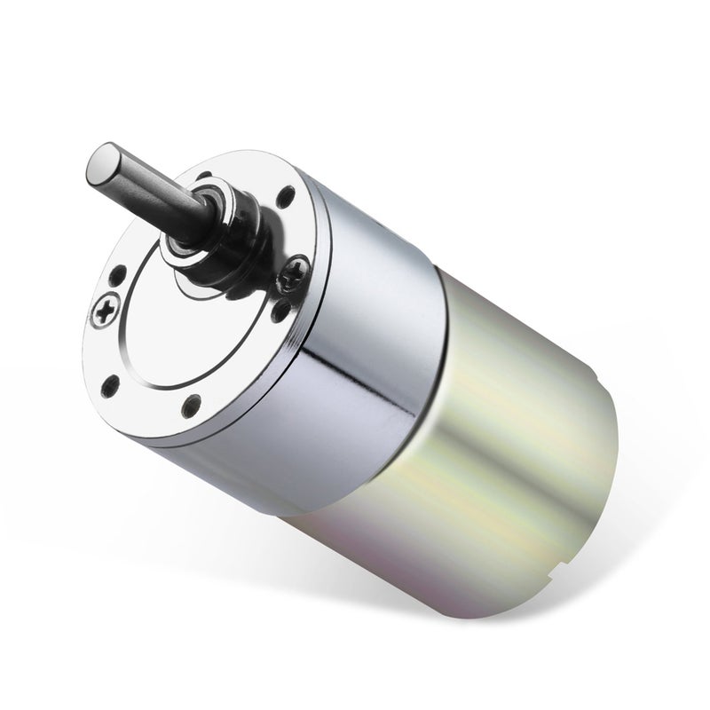 Greartisan DC 12V 200RPM Gear Motor High Torque Electric Micro Speed Reduction Geared Motor Eccentric Output Shaft 37mm Diameter Gearbox - Image 1